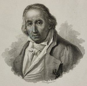 Muotokuva Joseph Marie Charlesista, nimeltään Jacquard (1752-1834), ranskalainen kutoja ja jacquard-kutomapuiden keksijä, Guadagninin kaiverrus tekijältä French School