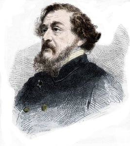 Muotokuva Leon Gozlanista Ranskalainen toimittaja ja kirjailija (1803 - 1866). tekijältä French School