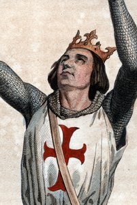 Ludvig IX:n (Saint Louis) (1214-1270), Ranskan kuninkaan muotokuva. tekijältä French School