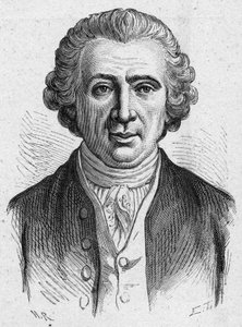 Ranskalaisen luonnontieteilijän (1716-1800) Louis Jean Marie Daubentonin muotokuva. Kaiverrus vuodelta 1889. Yksityinen kokoelma. tekijältä French School