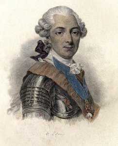 Penthievren herttuan Louis Jean Marie de Bourbonin (1725-1793), suuramiraalin ja ranskalaisen mecenen muotokuva. teoksessa "Portraits des Hommes Useful". tekijältä French School