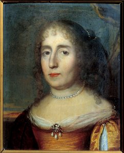 Madame de Scuderyn (tai Madeleine de Scuderin (1607 - 1701), ranskalaisen kirjeen naisen muotokuva). Anonyymi maalaus ranskalaisesta koulusta tekijältä French School