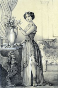Mademoiselle de Fontenayn tai Teresa (Theresa tai Terezia) Cabarrusin muotokuva, joka tunnetaan nimellä Madame Tallien (Talien) - Albert Maurinin teoksessa "Galerie historique de la Revolution francaise" tekijältä French School