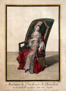 Marie Anne Mancinin muotokuva (1700-luvun kaiverrus) tekijältä French School