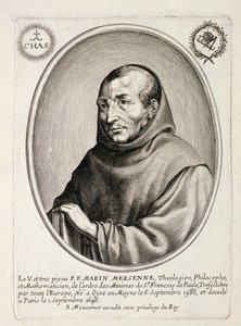 Balthazar Moncornetin (n. 1600-68) kaivertama Marin Mersennen (1588-1648) muotokuva tekijältä French School