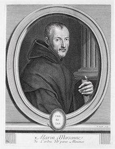 Duflosin kaivertama Marin Mersennen (1588-1648) muotokuva tekijältä French School