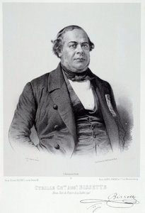 Martinicelaisen poliitikon Cyrille Charles Auguste Bissetten (1795-1858) muotokuva, joka oli Ranskan orjuuden poistamisen suuri kannattaja. Kaiverrus 1800-luvun Chartresista, Musee des Beaux Arts tekijältä French School