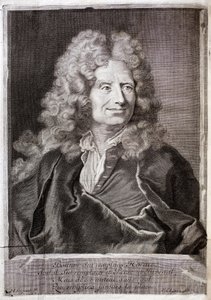 Muotokuva Nicolas Boileausta, joka tunnetaan myös nimellä Boileau Despreaux (Boileau-Despreaux) (1636-1711), runoilija, kirjailija. Kaiverrus M. Boileau Despreaux