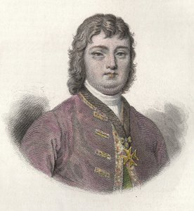 Muotokuva Nicolas Roze dit le Chevalier Roze (1675-1733), ranskalainen sotilas ja kuvernööri. teoksessa "Portraits des Hommes Useful". tekijältä French School