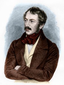 Nikolaus Lenaun muotokuva (värikaiverrus) tekijältä French School