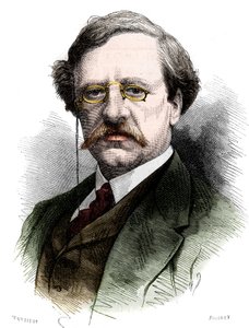 Muotokuva Nils Adolf Erik (Eric) Baron Nordenskjold (Nordenskiold) (1832-1901), ruotsalainen luonnontieteilijä ja tutkimusmatkailija. Kaiverrus "" Le Monde Illustré" -julkaisussa nro 1178, 25. lokakuuta tekijältä French School