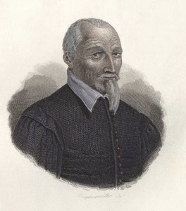 Olivier de Serresin (1539-1619), ranskalaisen agronomin muotokuva. "" Hyödyllisten miesten muotokuvissa" tekijältä French School