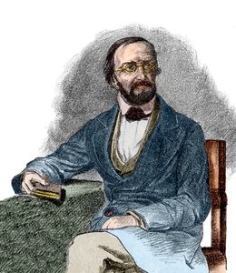 Portrait of Peter Gustav Dirichlet (1805-1859), saksalainen matemaatikko. 1800-luvulla. tekijältä French School
