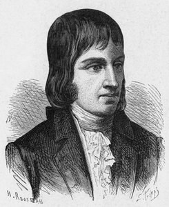 Muotokuva Philippe Lebonista (1769 - 1804), ranskalaisesta insinööristä ja kemististä (kaasuvalaistuksen keksijä) - "" Album de la Sciencessa; maineikkaat tiedemiehet; Suuria löytöjä””” 1896. tekijältä French School