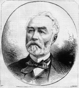 Pierre Frederic Dorianin (1814-1873), ranskalaisen poliitikon, kolmannen tasavallan julkisten töiden ministerin vuonna 1870 muotokuva. Kaiverrus "" Le Monde Illustré" -julkaisussa nro 707, 29. lokakuuta tekijältä French School