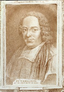 Pierre L. Varignonin (1654-1722) muotokuva Alexandre Saverienin Histoire des Mathematiciensista, n. 1766 tekijältä French School