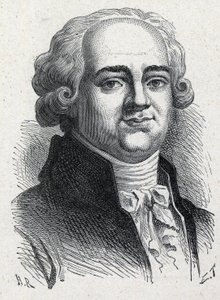 Pierre Louis Manuelin muotokuva, ranskalainen poliitikko (1751-1793), Seinen varajäsen kansalliskokouksessa. Kaiverrus vuodelta 1889. Yksityinen kokoelma. tekijältä French School