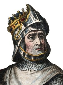 Muotokuva Robert de Hautevillestä, joka tunnetaan nimellä Guiscard (1015-1085), Apulian ja Calabrian herttua. tekijältä French School