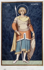 Pyhän Leoncen muotokuva kreikkalaisen mosaiikin 11. jälkeen tekijältä French School