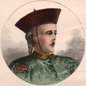 Kiinan keisarin (1871-1908) Guangxun muotokuva. tekijältä French School