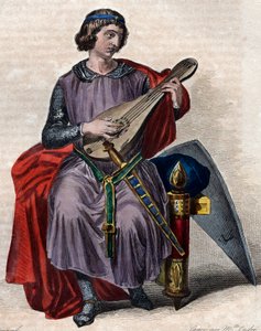 Theobald I:n (1201-1253), Champagnen kreivin (Theobald IV:nä) muotokuva syntymästä lähtien ja Navarran kuninkaan muotokuva vuodesta 1234. tekijältä French School