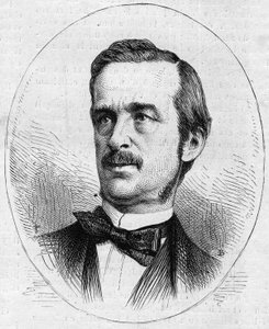 Urbano (Urbano) Ratazzi (1808-1873), italialaisen poliitikon muotokuva. Kaiverrus "" Kuvitettu maailma"" nro 844, 13. kesäkuuta 1873. tekijältä French School