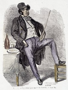 Vautrinin muotokuva (Vidocqin inspiroima hahmo) - Balzacin kirjassa "Kurtisaanien loisto ja kurjuus". tekijältä French School
