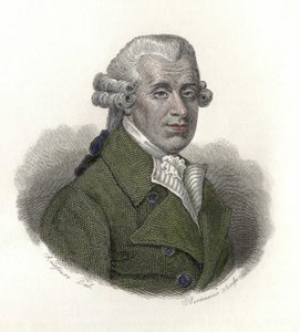Englannin lääkärin William Hawesin (1736-1808) muotokuva. "" Hyödyllisten miesten muotokuvia"" tekijältä French School