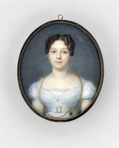 Naisen muotokuva, n. 1819 (akvarelli norsunluussa tekijältä French School