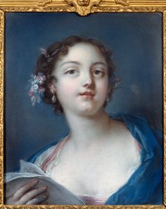 Muotokuva tytöstä lukemassa partituuria Anonyymi maalaus. 1700-luvun Chantilly, Conde-museo tekijältä French School