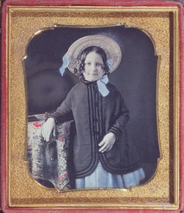 Nuoren tytön muotokuva, n. 1845-1850 (värillinen dagerrotypia) tekijältä French School