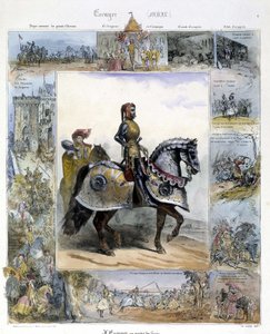 Ecuyerin muotokuva Charles Aubryn teoksessa "Picturesque History of Ancient and Modern Riding". tekijältä French School