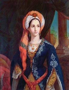 Näyttelijä Mlle Rachelin muotokuva Roxannen roolissa Jean Racinen (1639-99) Bajazet-näytelmään