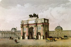 Postikortti Riemukaaresta du Carrouselista, Pariisi tekijältä French School