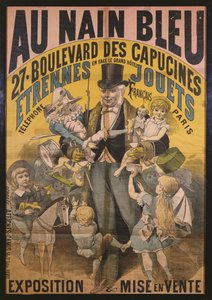 Au Nain Bleu -juliste, n. 1890