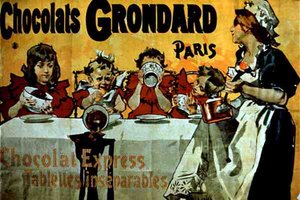 Mainosjuliste "Grondard Chocolates", Pariisi (väri litho) tekijältä French School