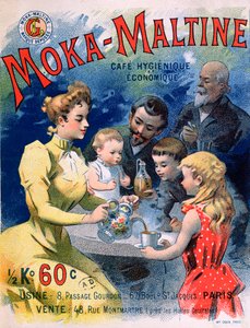 Moka-Maltine-kahvin mainosjuliste, n. 1900