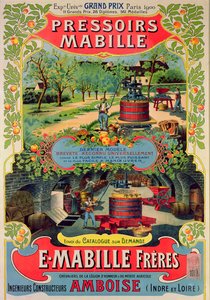 Pressoirs Mabille -julistemainos, Exposition Universelle, Pariisi, 1900