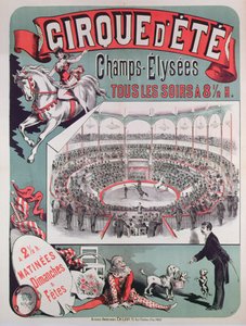 Juliste, joka mainostaa Cirque dEteä, n. 1880