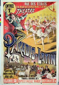 Theatre du Paradis Latin -juliste, n. 1880-1890