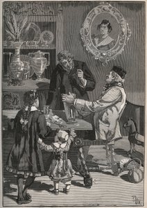 Potichomy, 1800-luvun prosessi posliinimaljakoiden jäljittelemiseksi Kiinasta ja Japanista. Kaiverrus vuodelta 1880 kirjassa "Les arts et metiers illustres", kirjoittanut Adolphe BITARD. tekijältä French School