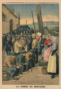 Köyhyys Bretagnessa, takakannen kuvitus Le Petit Journalista, 19. tammikuuta 1913