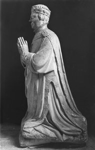 Rukoileva polvistuva herttua Jean de Berryn (1340-1416) Poitiers