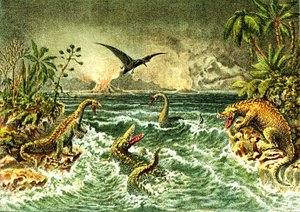 Alkukantainen maailma (dinosaurusten kanssa) - Esihistorian toissijainen ajanjakso tekijältä French School