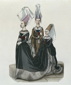Prinsessa ja odottavat naiset vuonna 1470, kaivertanut Gautier tekijältä French School