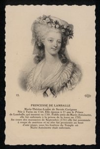 Prinsessa De Lamballe (litho) tekijältä French School