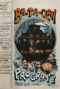 Ohjelma Ba-Ta-Clanin kahvilakonserttiin, n. 1905 tekijältä French School