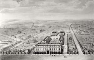 Napoleonin asuntorakennusprojekti, 58 rue Rochechouart, Pariisi, 1849 (wc paperilla) tekijältä French School