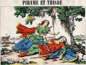Pyramus (Pirame) ja Thisbe, Ovidiuksen tarina "" Metamorfoosit". tekijältä French School