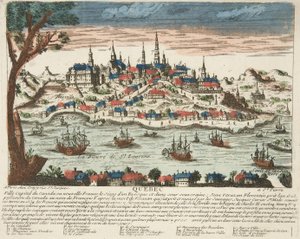 Quebec, pubi. C. 1650 (käsinvärinen kaiverrus) tekijältä French School